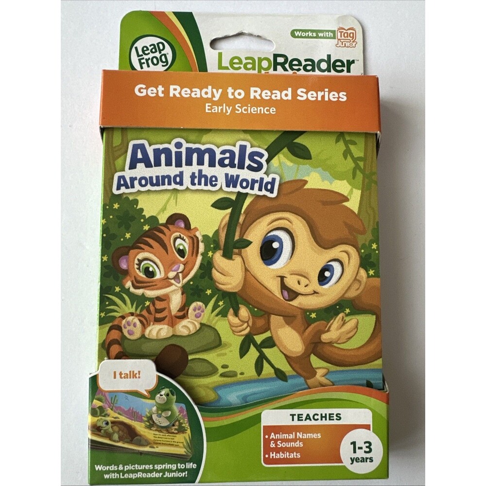 Leap Frog Leap Reader Tag Junior: Animals Around the World Early Science NEW